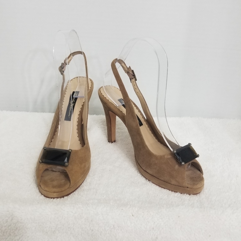 Beverly Feldman suede heels